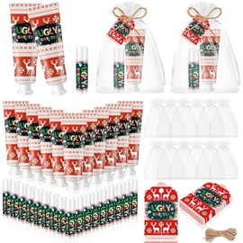 Dansib 24 Sets Christmas Ugly Sweater Baby Shower Hand Cream and Lip Balm Gift Christmas Party Favors Travel Size Hand Lotion and Lip Balm Bulk Winter Wedding Bridal Shower Party Supplies for Guest
