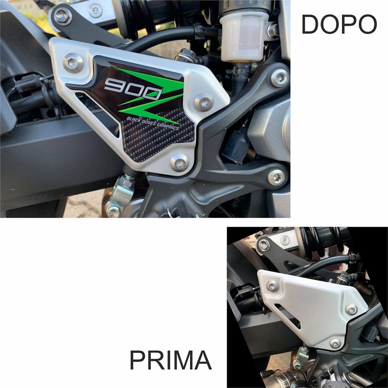 3D Door Sill Plate Sticker Compatible with/Replacement for Kawasaki Moto