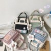 Cute Backpack with Accessories Dual Purpose Backpack Shoulder Bag Large