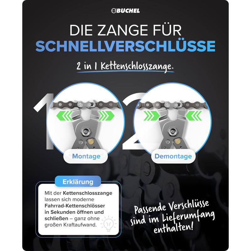 Büchel Chain Riveter Set, 3 Pieces