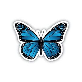 Beautiful Blue Morpho Butterfly Sticker, Decal for car Bumper, Laptop 5 inch