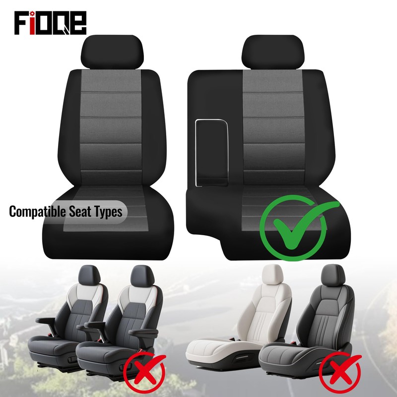 Fioqe 60/40 Split Bench Seat Covers for Toyota Pickup 1989-1994,