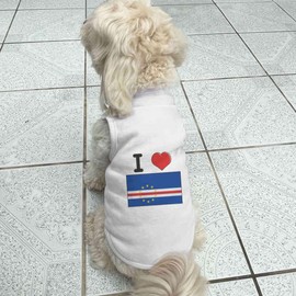 'I Love Cape Verde' Pet Dog/Cat T-Shirt (PT00094841)