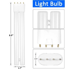AMUFER 18W Bug Zapper Replacement Bulb, H-Shaped Tube with 4-Pin Base Bug Light, Replacement Light Bulb Compatible with 18W Mosquito Zapper