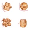 Brain Teaser Puzzle 20Pcs Unlock Interlock Game IQ Test Wooden