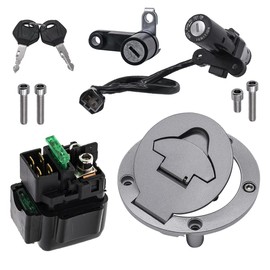 Partman Ignition Switch Lock Key Complete Set Fit for Yamaha YZF-R3 YZFR3 YZF R3 2015-2018 with 1WD-H1940-00 Starter Solenoid Relay Switch