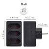 feletec 3-Way Socket Adaptor 3x Euro, Black, Multiple Plug, Multiple