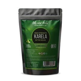 High Strength Bitter Melon (Karela) Supplement 1600MG- No Fillers or Binders - 100% Natural and Gluten Free Vegan Made in UK Prepared by Phd Scientist