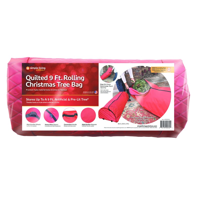 Simple Living Solution's Premium 9ft Quilted Rolling Christmas Tree Storage