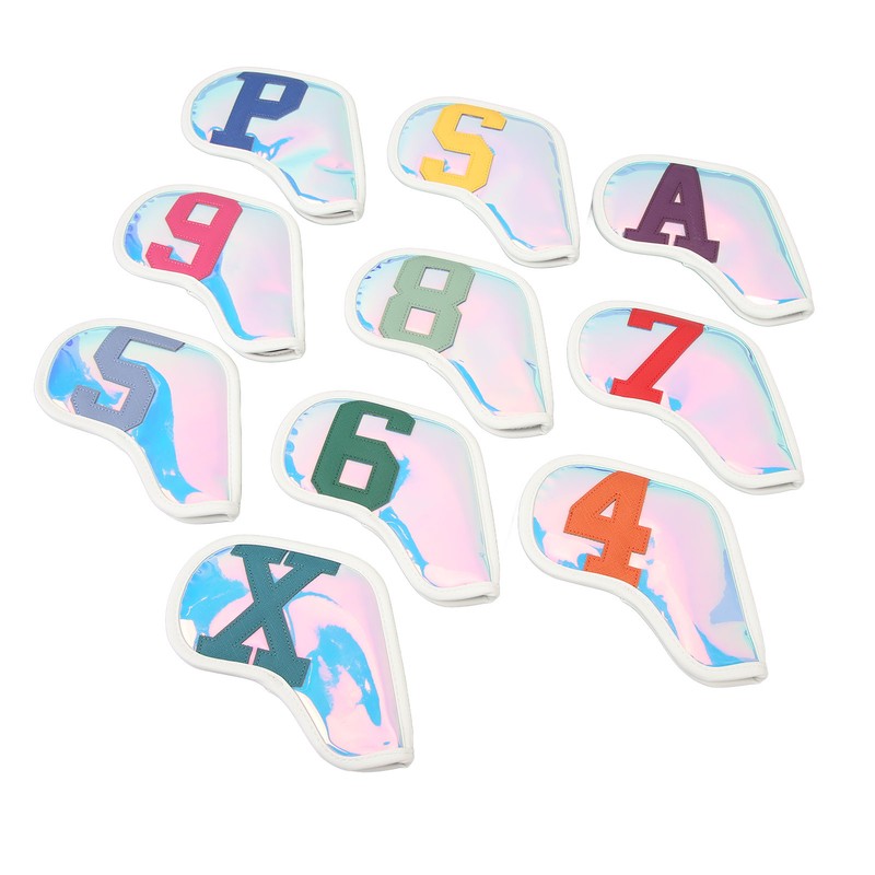 10 Pcs Golf Club Headcover PU Golf Club Protector Golf