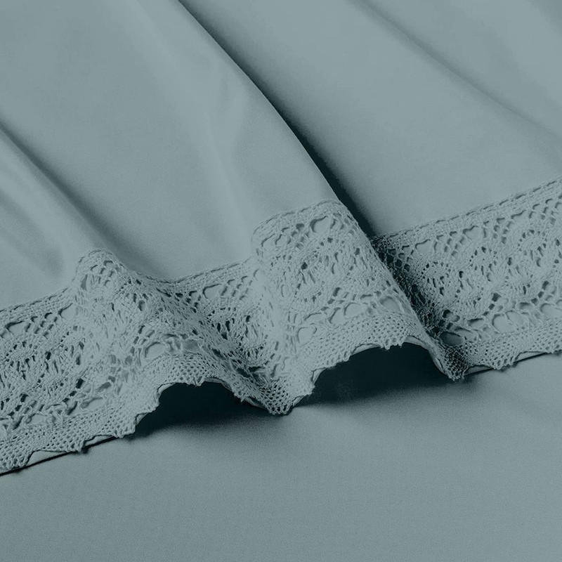 Modern Threads Soft Microfiber Crochet Lace Sheets - Luxurious Microfiber