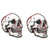 2 pcs 3D Skull Patch Fully Embroidered - Realistic Skeleton