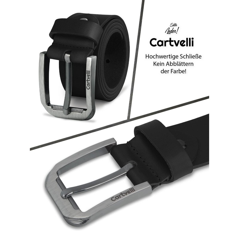 Cartvelli Premium Men's Leather Belt Made in Germany with Gift