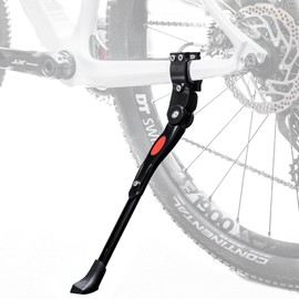 ROCKBROS Bicycle Kickstand, Road Bike, Cross Bike, Length Adjustment, Side Stand, Easy Installation, Aluminum, Strength, Spring Type, Anti-Slip Protective Cover, Hex Wrench, No Drilling Required