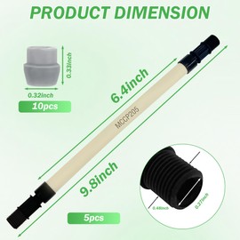 Earthtec MCCP205 No.5 Replacement for Sten-ner Pump Tube Parts (5 Pack) with UCAK200 Ferrule (10 Pack),Fits All Classic, SVP, and M128 Sten-ner Pumps