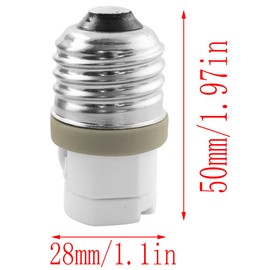 LQ Industrial Lamp Base Socket E26 to E11 Porcelain Standard Medium Socket Adapter Lamp Adapter Converter Reducer for Halogen Bulb and Energy Saving Lamp