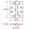 3 x Grade 11 Fire Rated Ball Bearing Door Hinges