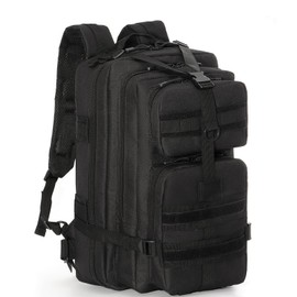 BWBIKE Military Tactical Backpack Outdoor Shoulder Daypack Hiking Trekking Rucksacks Sport Traveling Bag, Black Update