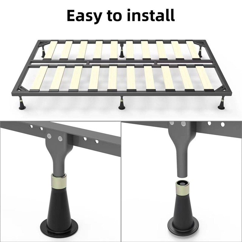IRONDIY 6 Pcs Bed Frame Feet,Feet for Replace Wheels,Risers for