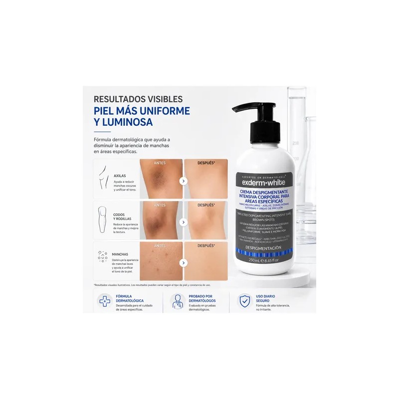Exderm White Crema Despigmentante Intensiva Corporal 250
