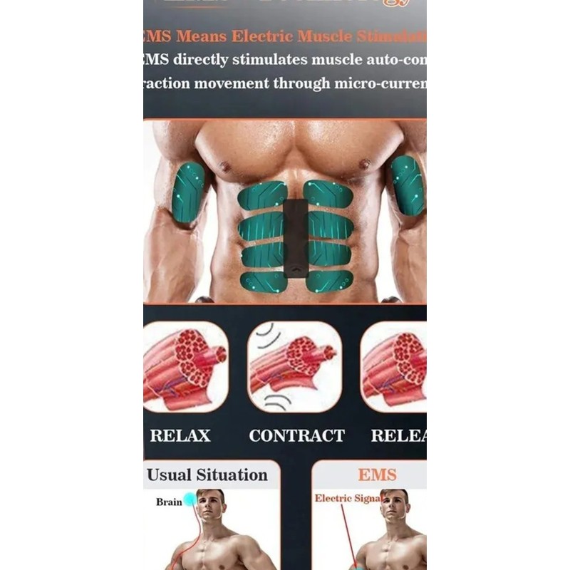 Electroestimulador Muscular Ems Para Quemar Grasa Abdominal