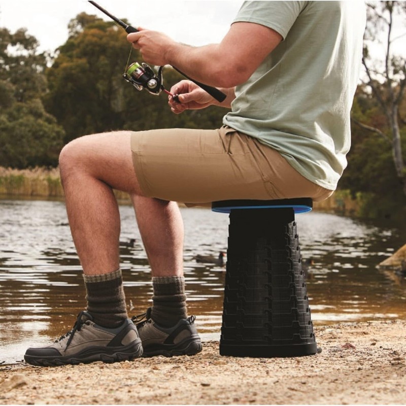 Portable Telescopic Folding Stool for Camping & Fishing – Adjustable