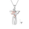 ROMANTICWORK Angel Urn Necklace for Ashes 925 Sterling Silver Cross