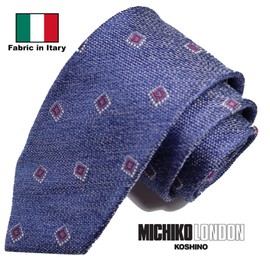 Michi Kolondon Italian Fabric, Japanese Sewing, Fabric in Itary Necktie, Brand, 100% Silk, Present, Gift, Unisex, Unisex, blue