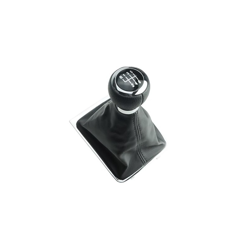 Gear Knob 6 Gears + Gear Stick Boot in Black