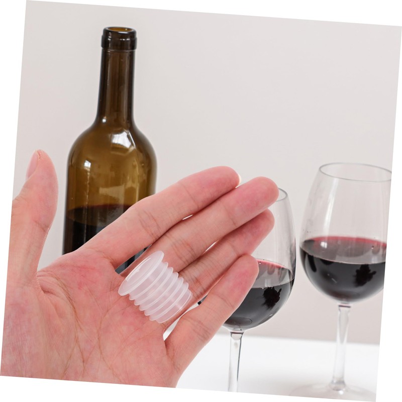 LABRIMP 100pcs Clear Plastic Stoppers for Wine Bottles Shaker Plugs