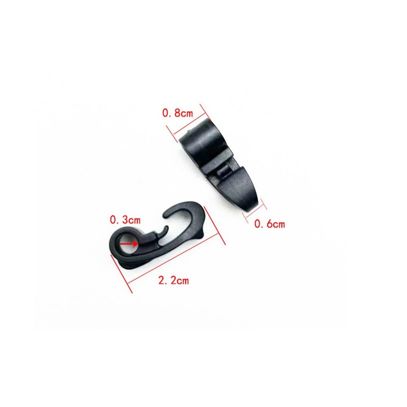DraCra 25 Pack Bungee Cord Connector Dual Hook Buckle Lock