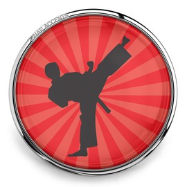 Karate Snap Jewelry Ginger Charm 18MM Martial Arts Tae Kwon Do Sports Button Fits Custom Necklaces, Bracelets, Keychains