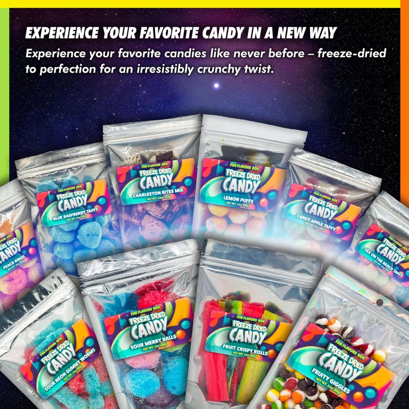 Fun Flavors Box Freeze Dried Candy Giggles Crispy Treats 3
