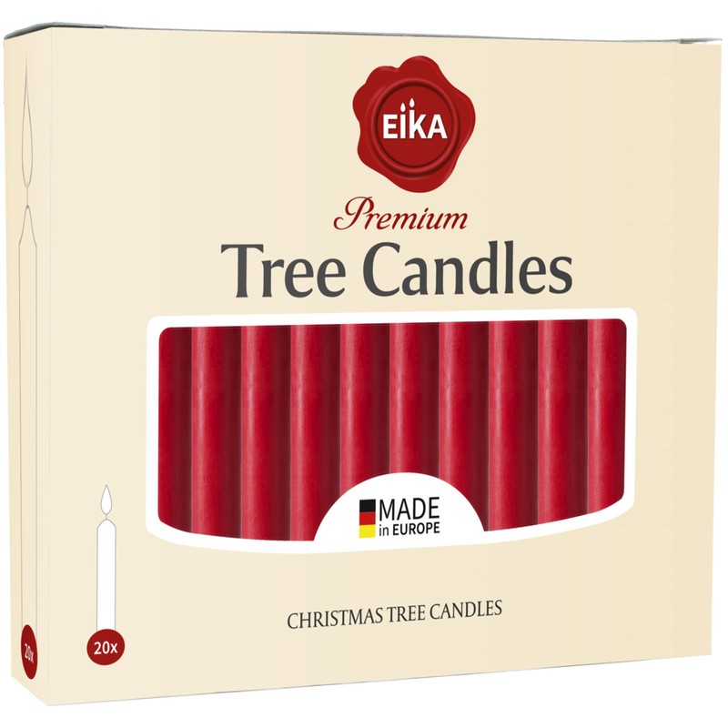 Eika Premium Christmas Tree Candles - Set of 20 Traditional