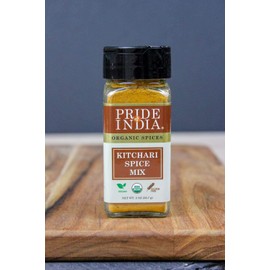 Pride Of India - Organic Kitchari Spice Seasoning - 1.70oz (48.1gm) Dual Sift Jar - Make Perfect Rice Lentil Pilaf w/ No Prep (7 Vegan Spices)