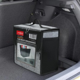 Unbranded Universal Car Trunk Organizer Rear Trunk Felt Storage Bag Foldable Net Pockets /