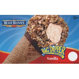 Lot of 2 Big Dipper Vanilla (Blue Bunny) Ice Cream Truck Sticker 8"x 5"
