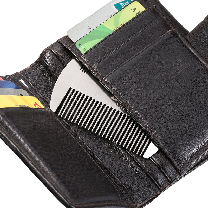 Metal Hair&Beard Comb - AhfuLife® EDC Credit Card Size Comb