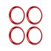 4pcs Air Vent Outlet Rings Cover Trim Red Decoration Replacement
