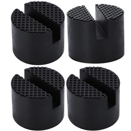 calm wish Jack Stand Rubber Car Lift Attachment Hydraulic Cushion Rubber Rigid Pad Garage Maintenance Round Set of 4 Universal
