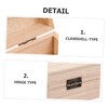iplusmile Rectangle Unfinished Wood Jewelry Box with Hinged Lid for