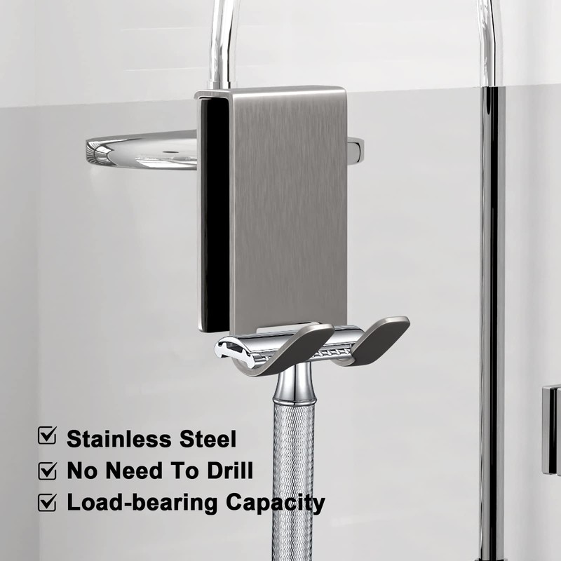 KITHOLD Shower Door Hooks, 2 Pack Triple Shower Towel Hook