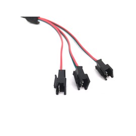 HUALAND 2pcs 30cm 3pin SM Splitter JST Connector 1 Female to 3 Male Extension Cable for WS2812B WS2811 SK6812 LED Strip Lights