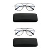 EYE ZOOM 2 Pack Metal Aviator Style Blue Light Blocking