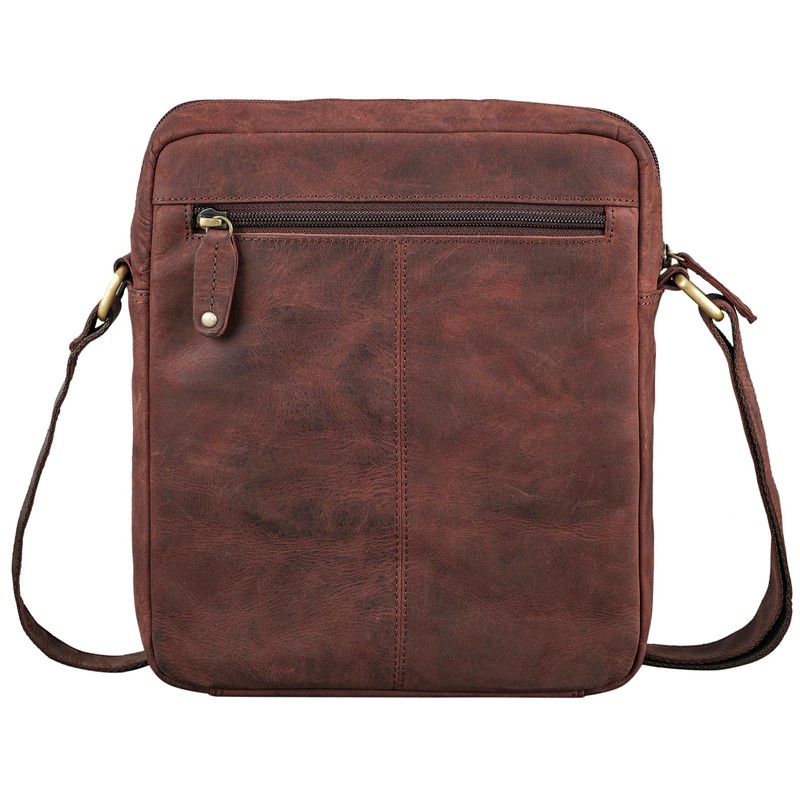 ROYALZ 'Florida' Men's Small Leather Vintage Look Shoulder Bag Men's