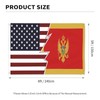 Double-Sided Torn Style American And Montenegro Flags Flag 5x8 Ft