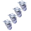 4 Pcs Swivel Caster Heavy Duty Stainless Steel Transparent PU