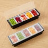 BEYLANG Ice Chilled Serving Tray Condiment Pots 5 Compartment Condiment