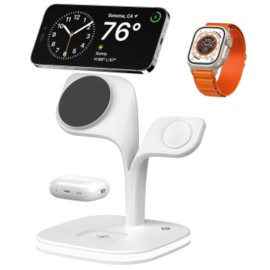 N/A Trexonic 5 In 1 Fast Wireless  Charging Station In White