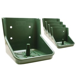 5x Lecksteinhalter Pferd grün - für 10 kg Lecksteine ohne scharfe Kanten - stabiler Salzsteinhalter bruchsicher aus Kunststoff für Pferde, Rinder, Wild - für Hof & Stall